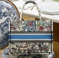 Dior Book Tote-中號36.5cm白花刺繡