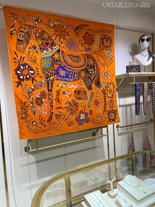 小愛款-等待尤里西斯 140真絲方巾