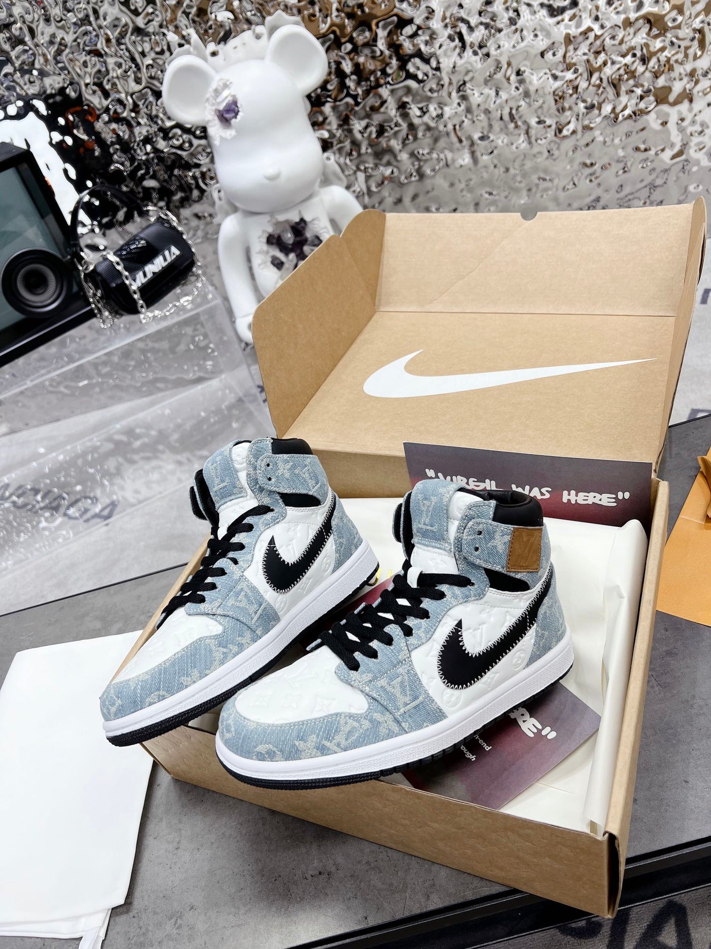 路L家-Nike  Air Jordan 1 Low AJ1 運動籃球鞋 男女同款 牛仔藍