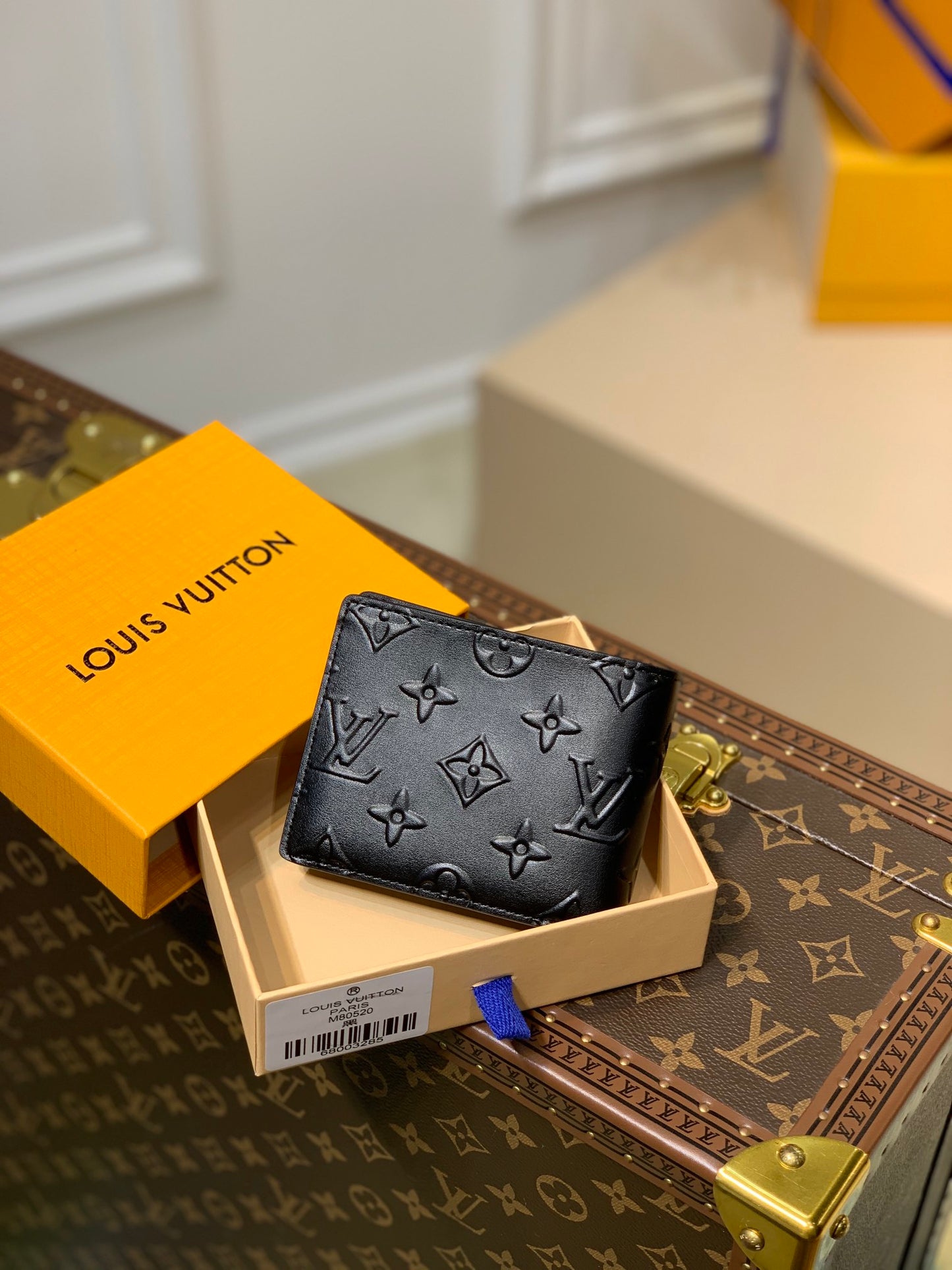 LV M80520 黑色 SLENDER 短夾 男款