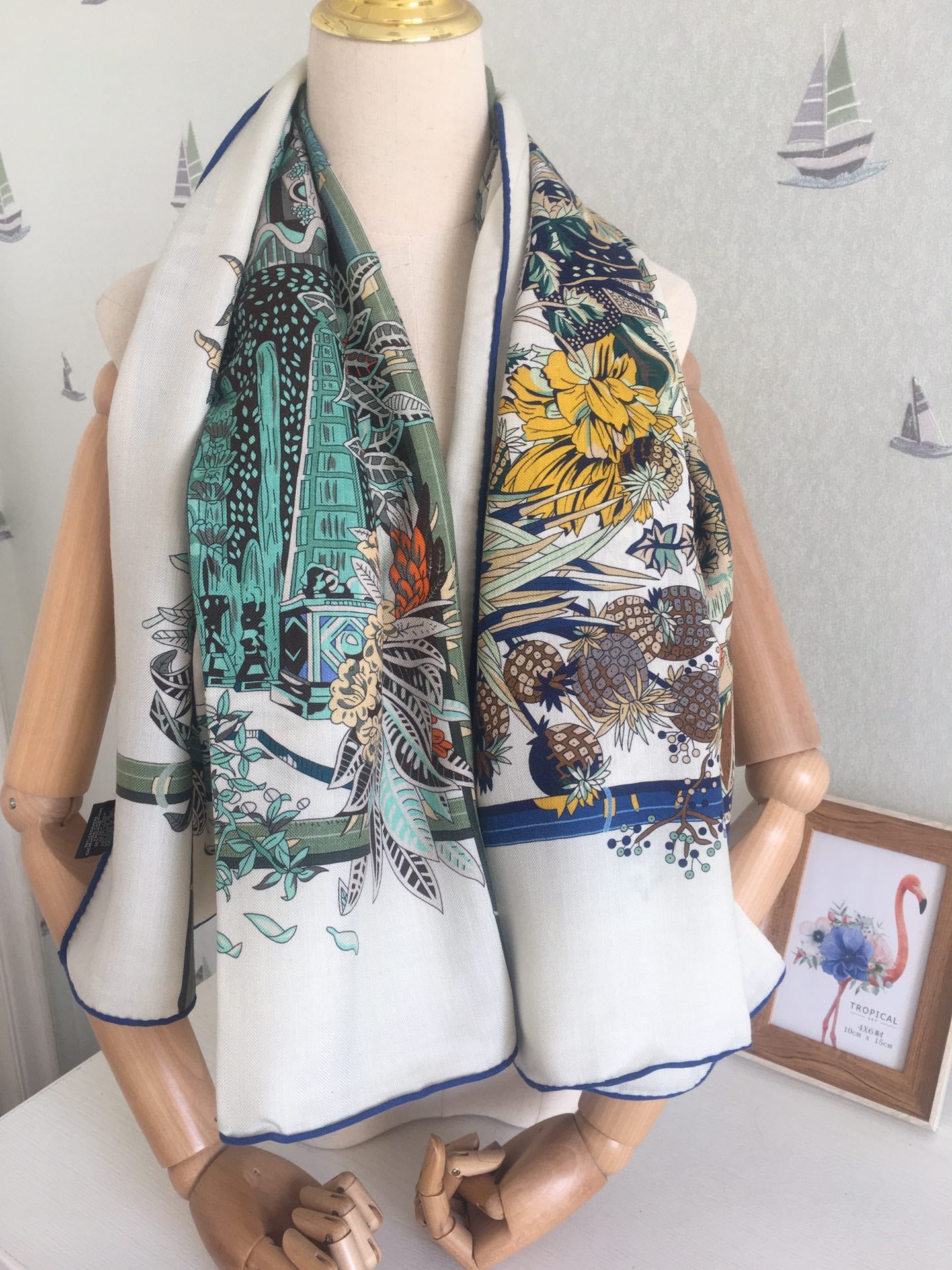 小愛款-雙面大絲巾 140cm-30%真絲70%羊毛