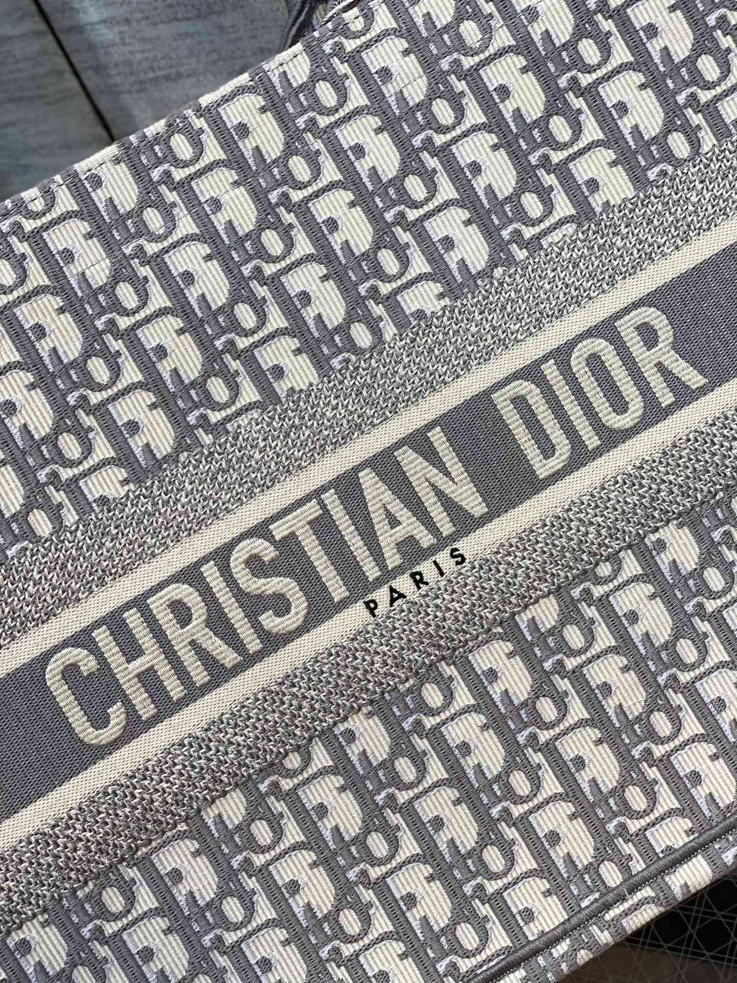 Dior Book Tote-大號41.5cm-灰色老花