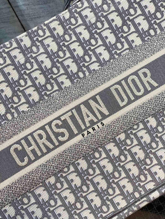 Dior Book Tote-大號41.5cm-灰色老花