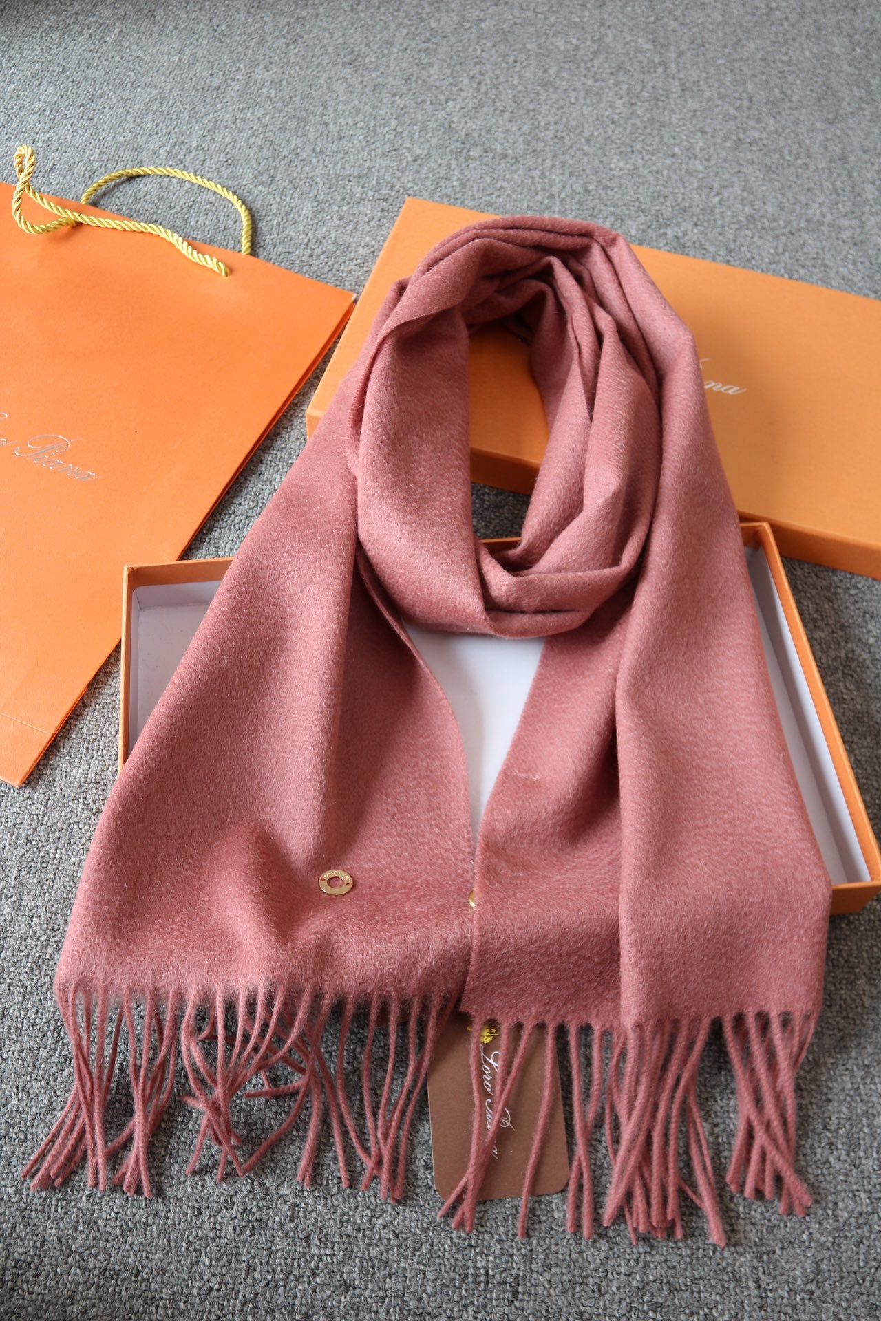 L-Piana-水波紋羊絨圍巾-100%山羊絨 30*180cm