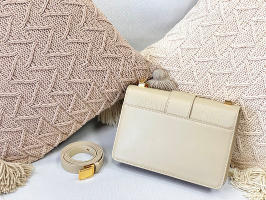 Dior 蒙田 30 Montaigne系列-24cm-牛皮平紋-熔岩棕金扣