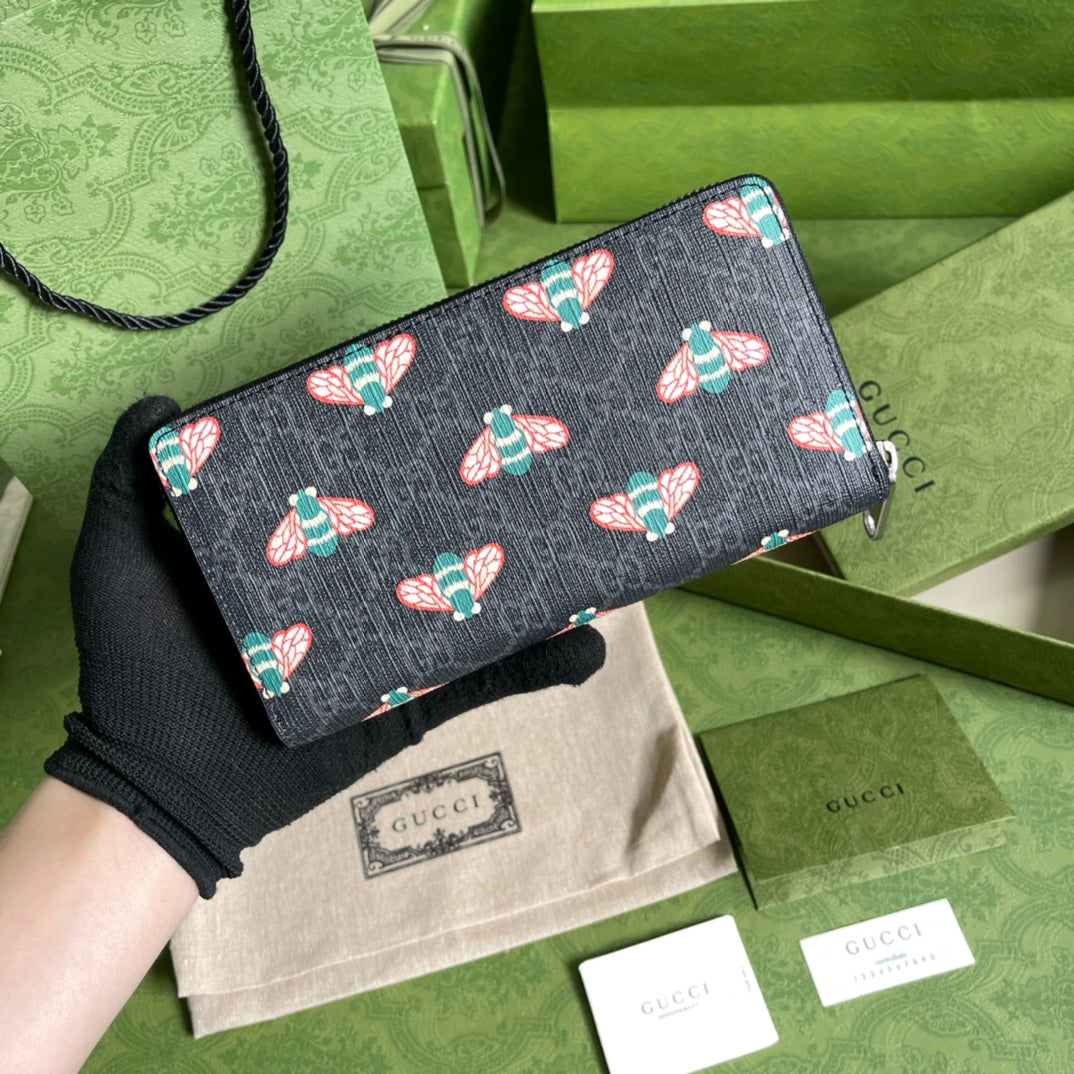 Gucci 最新款蜜蜂拉鍊長夾