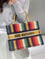 Dior Book Tote-小號36.5cm-多色條紋