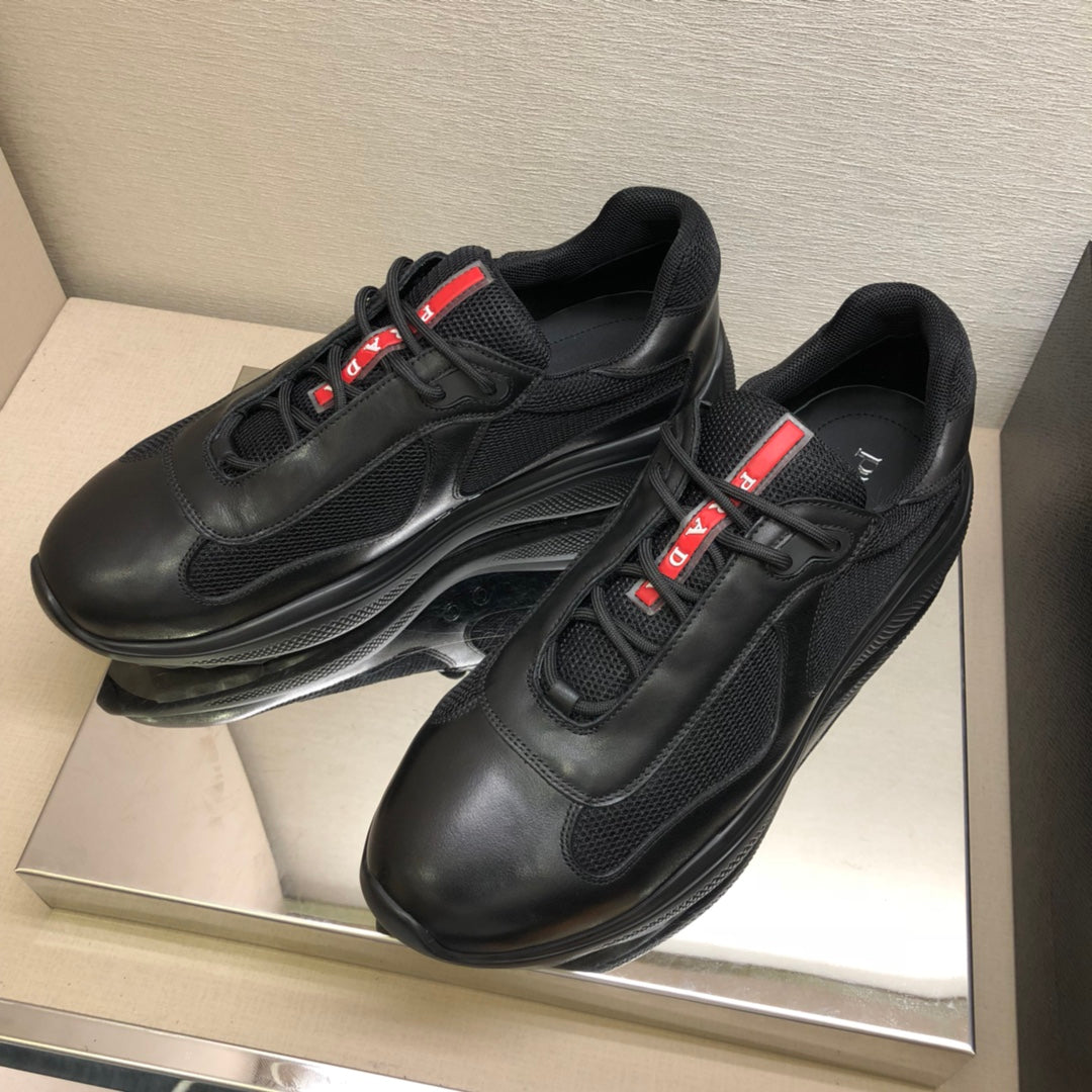 Pra-小牛皮 休閒運動鞋 黑色
