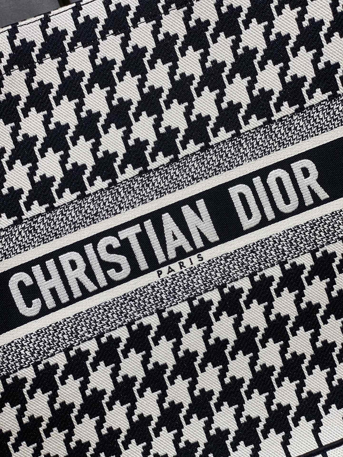 Dior Book Tote-大號41.5cm-黑色千鳥格