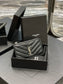 YSL 新品卡包_黑色銀扣