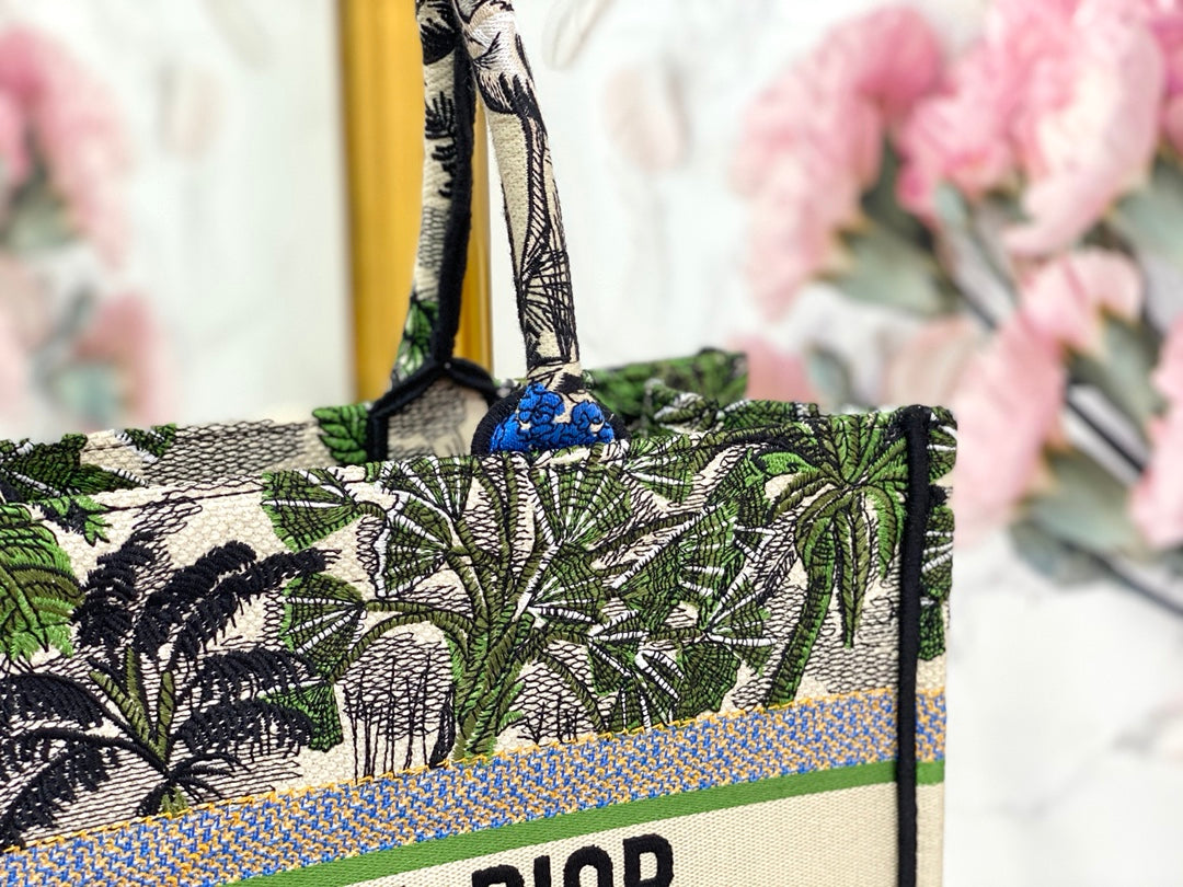 Dior Book Tote-小號36.5cm-綠椰子樹