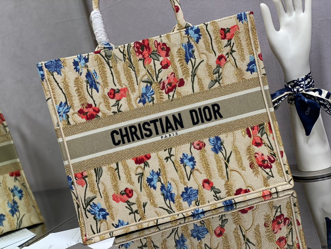 Dior Book Tote-大號41.5cm-新年限定花卉