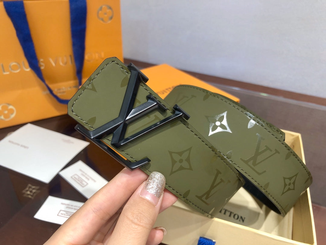 路L家-綠色皮帶-4.0cm