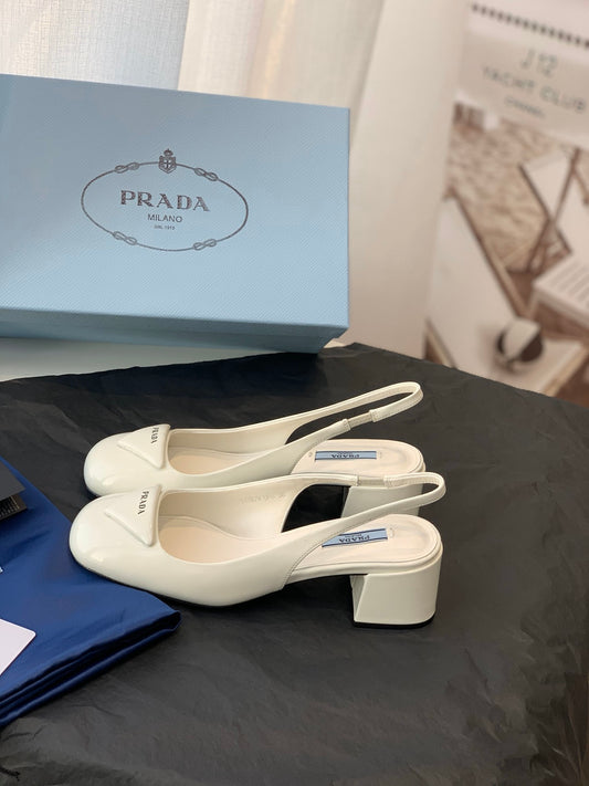 Prada 鞋-Prada 低跟 瑪莉珍鞋（白）