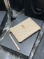 YSL 提花拼接文件手拿包-杏色金扣-24cm