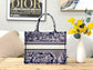 Dior Book Tote-小號36.5cm-深藍老虎