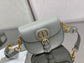 Dior Bobby-小號18cm-岩石灰牛皮