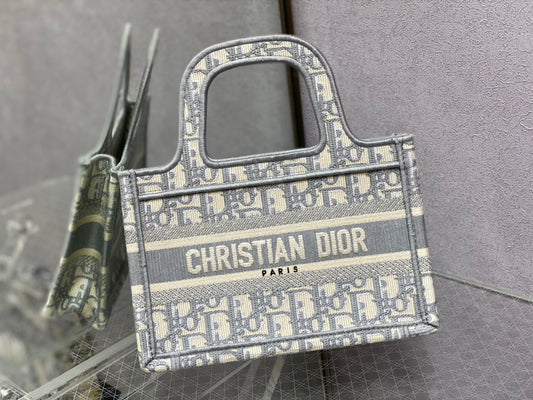 Dior Book Tote-Mini 23cm-灰色老花