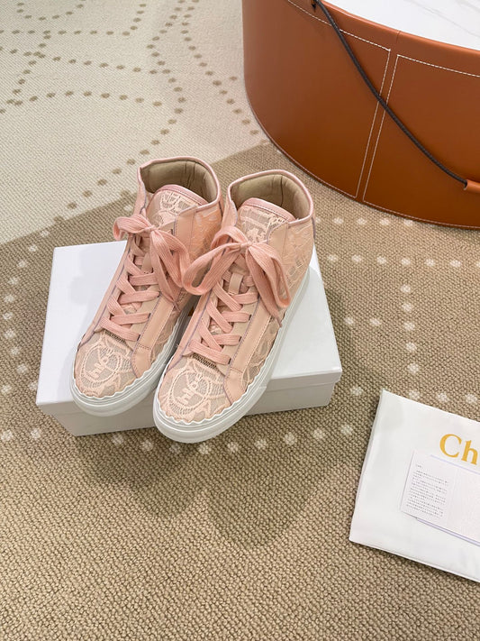 克羅C-蕾絲刺繡帆布鞋(尺碼35-40、41訂製)