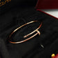 Cartier 細版釘子手鐲 玫瑰金半鑽