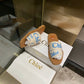 Chloe鞋-Chloe Woody Logo 拖鞋（藍）