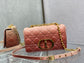 Dior Caro 大號28cm-漸變粉小牛皮