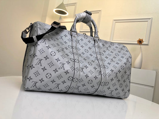 Lou-Keepall 45 旅行袋 銀色