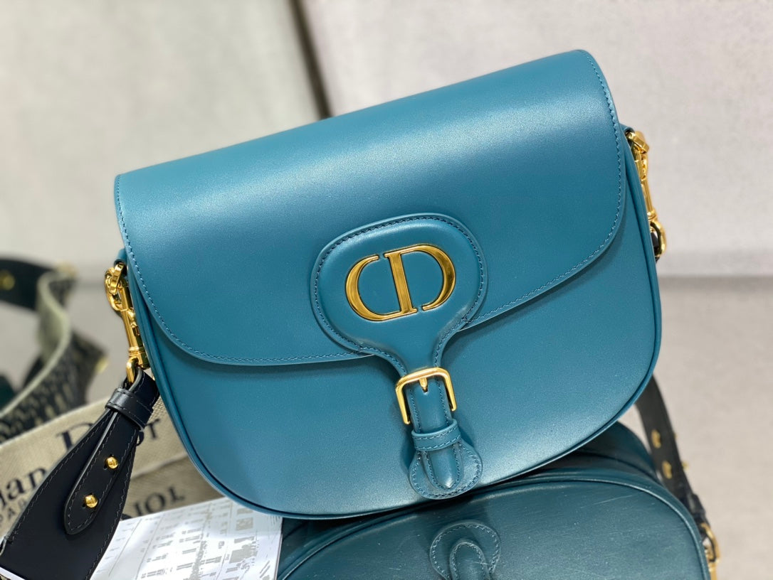 Dior Bobby-大號27cm-深海藍牛皮
