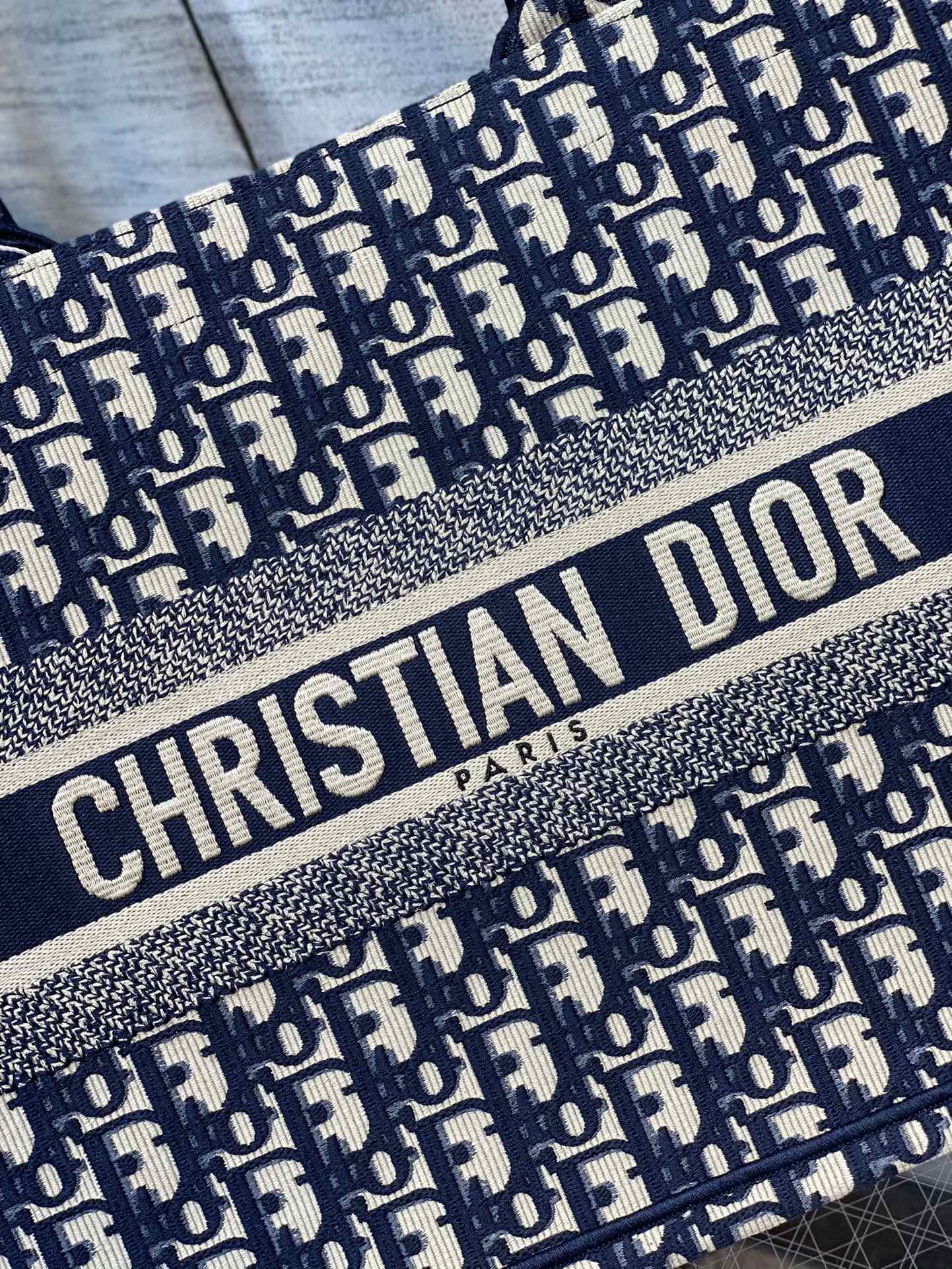 Dior Book Tote-小號36.5cm-深藍老花