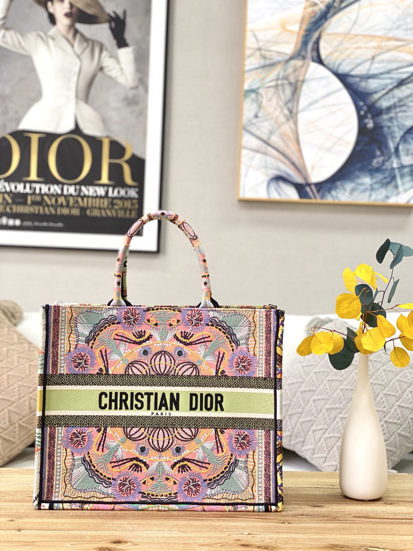 Dior Book Tote-大號41.5cm-多色花朵