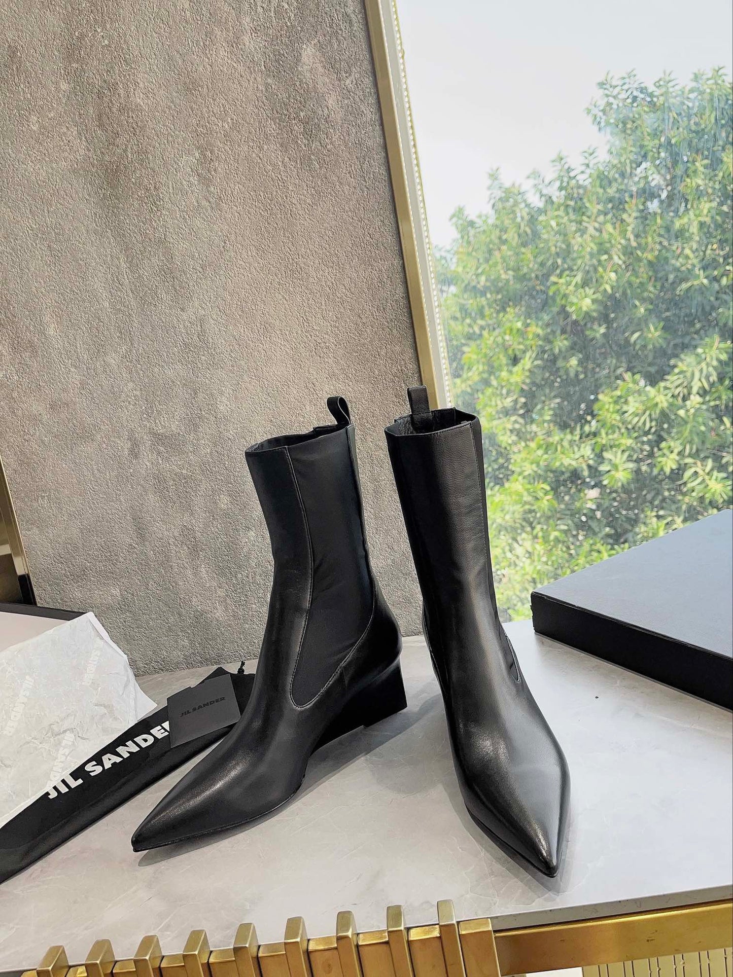 Jil sander-2022早春新款 尖頭短靴