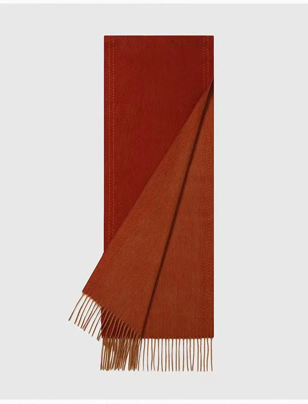 小愛款-雙面羊絨長圍巾 30*190cm 100%最頂端野山羊絨 咖色