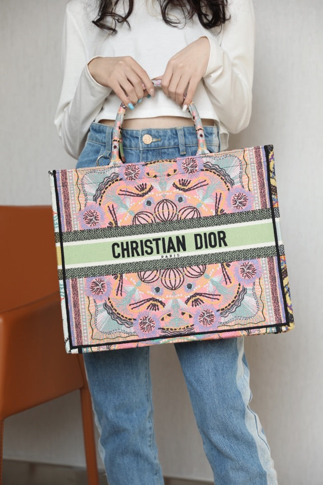 Dior Book Tote-小號36.5cm-多色花朵