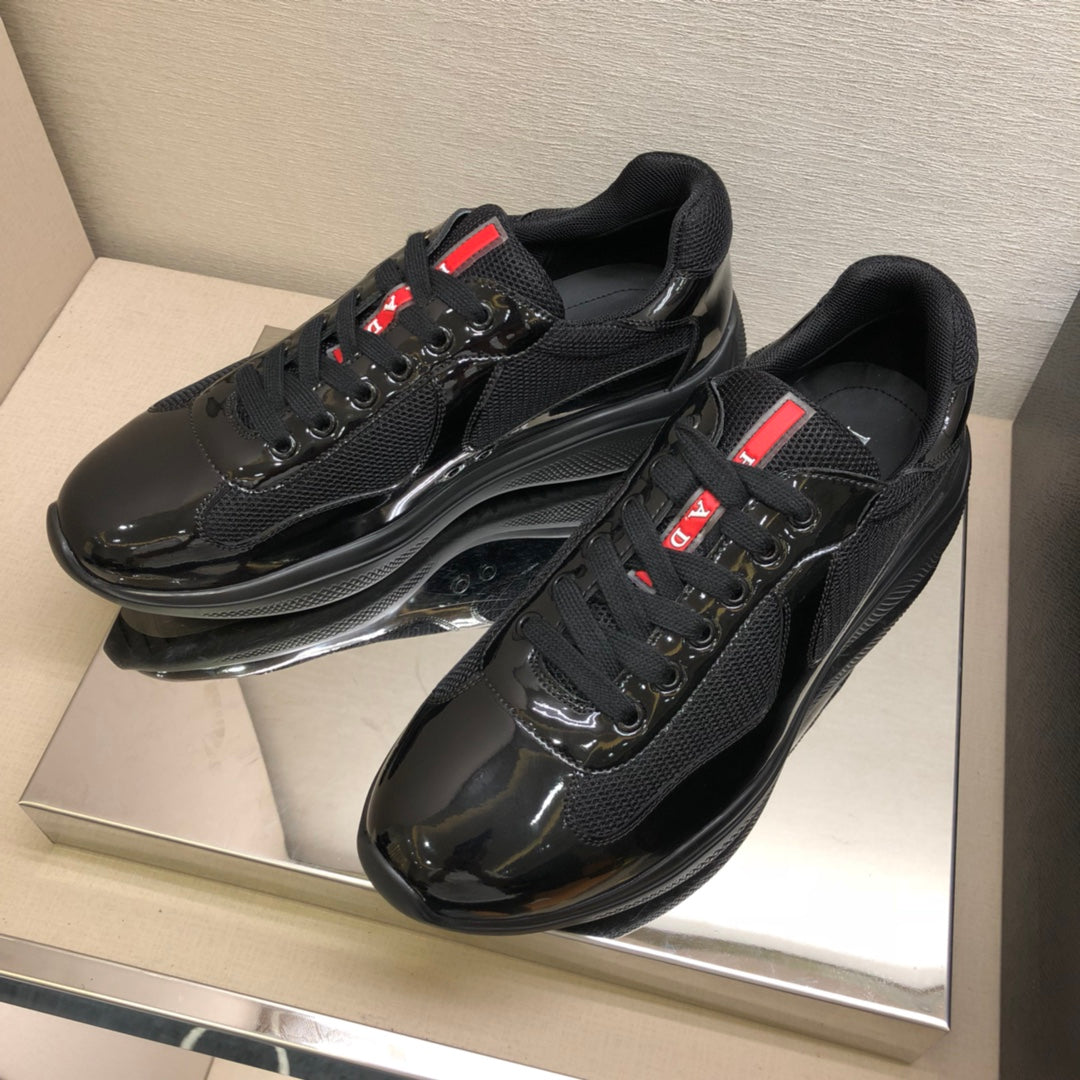 Pra-小牛皮 休閒運動鞋 黑色