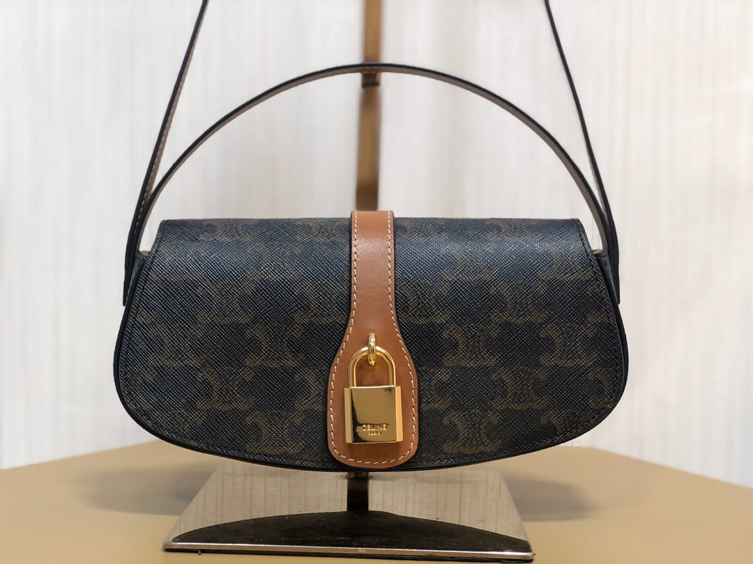 賽C家-Mini Tabou Clutch 鎖頭飾腋下包 老花