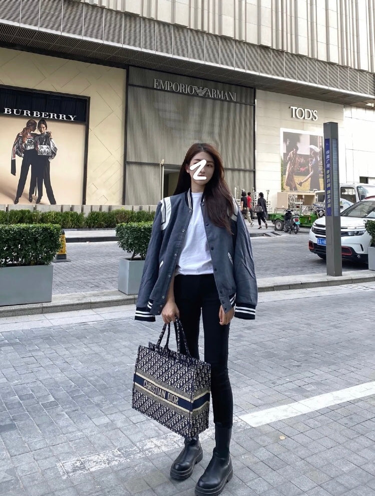 Dior Book Tote-大號41.5cm-深藍老花