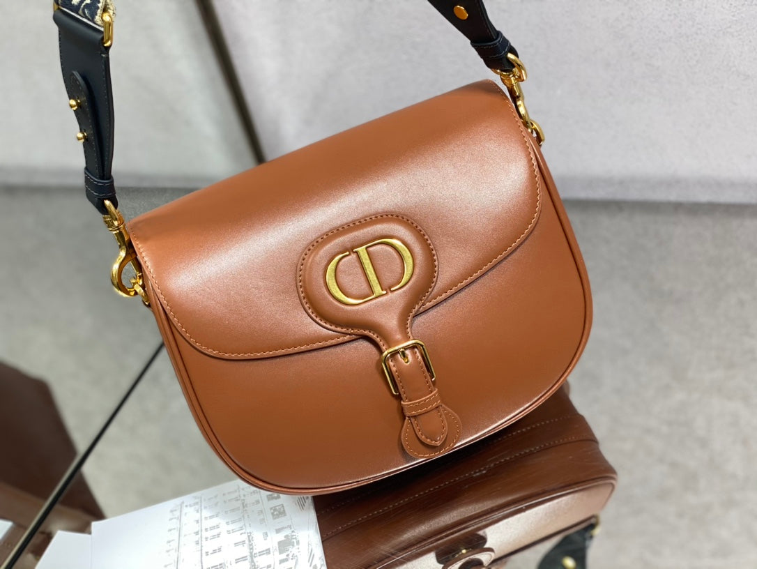 Dior Bobby-大號27cm-棕色牛皮