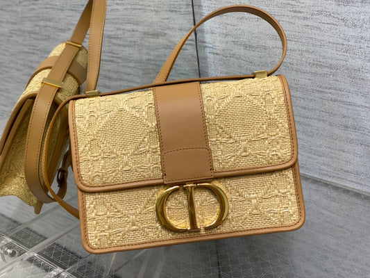 Dior-蒙田包 30系列 手工草編