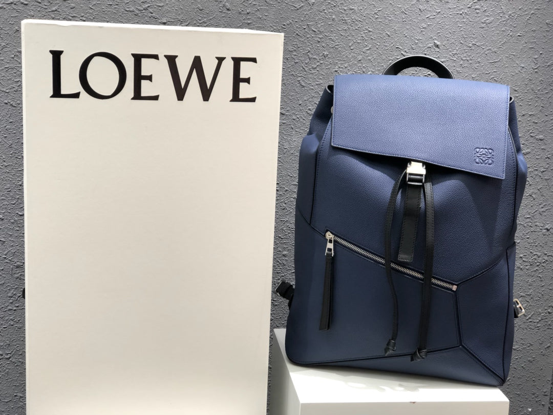 Loe-Puzzle Backpack 後背包 藍色