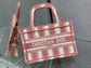 Dior Book Tote-Mini 23cm-粉色條紋