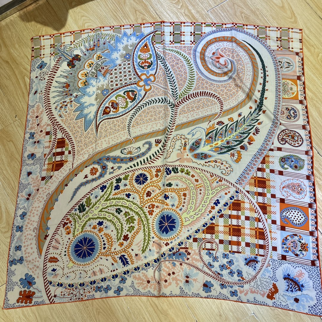 小愛款-絲絨方巾 140cm-30%真絲70%羊毛