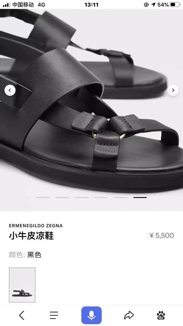 Erme-全真皮涼鞋 黑色