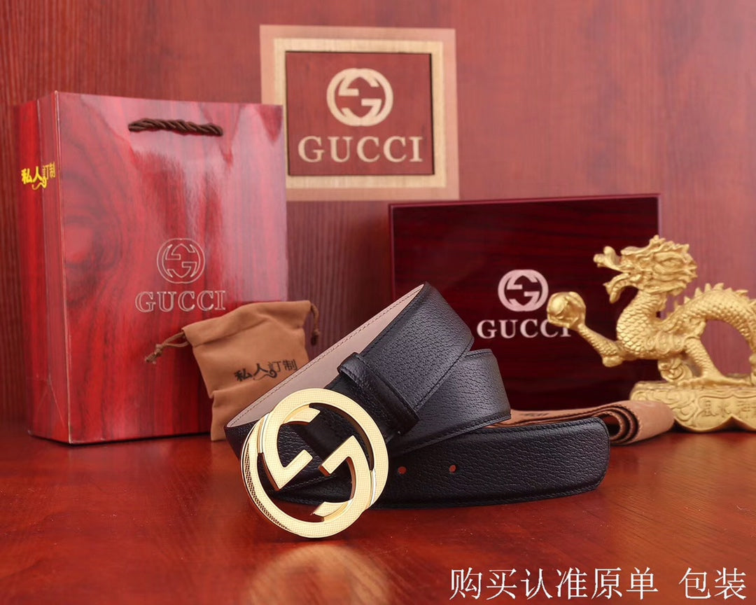 古G家-皮帶-3.8cm-男款