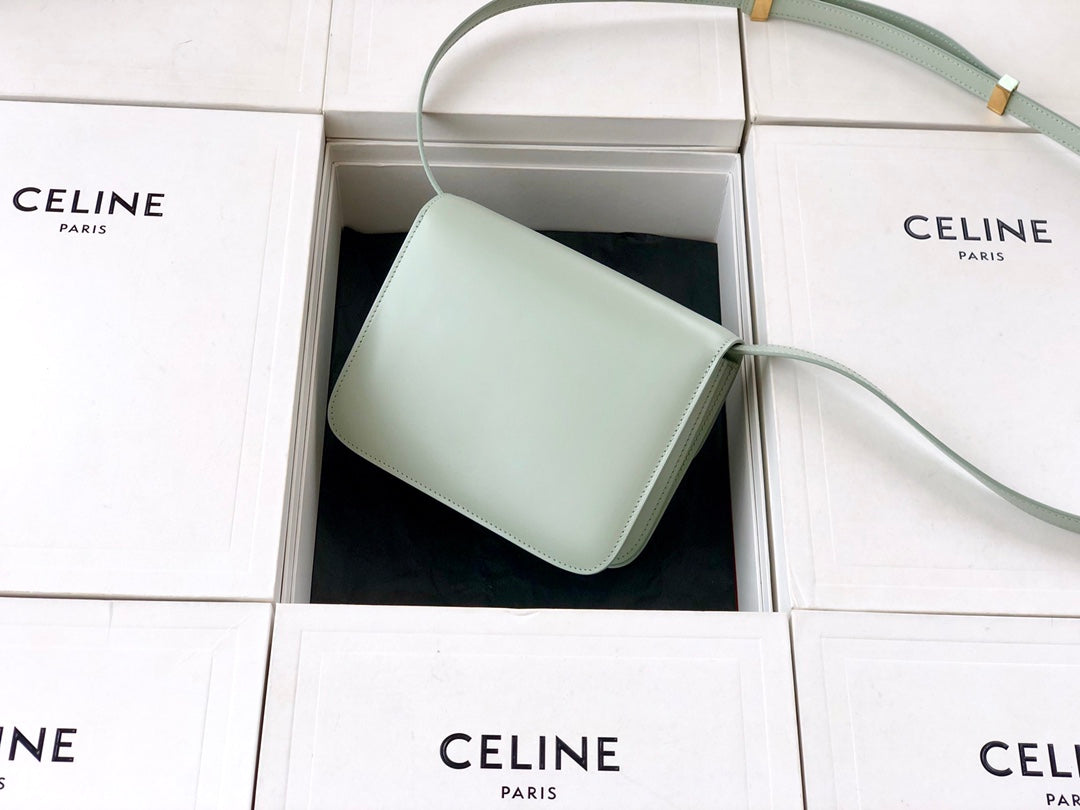 賽C家-Box Teen 拋光小牛皮手袋-水綠色
