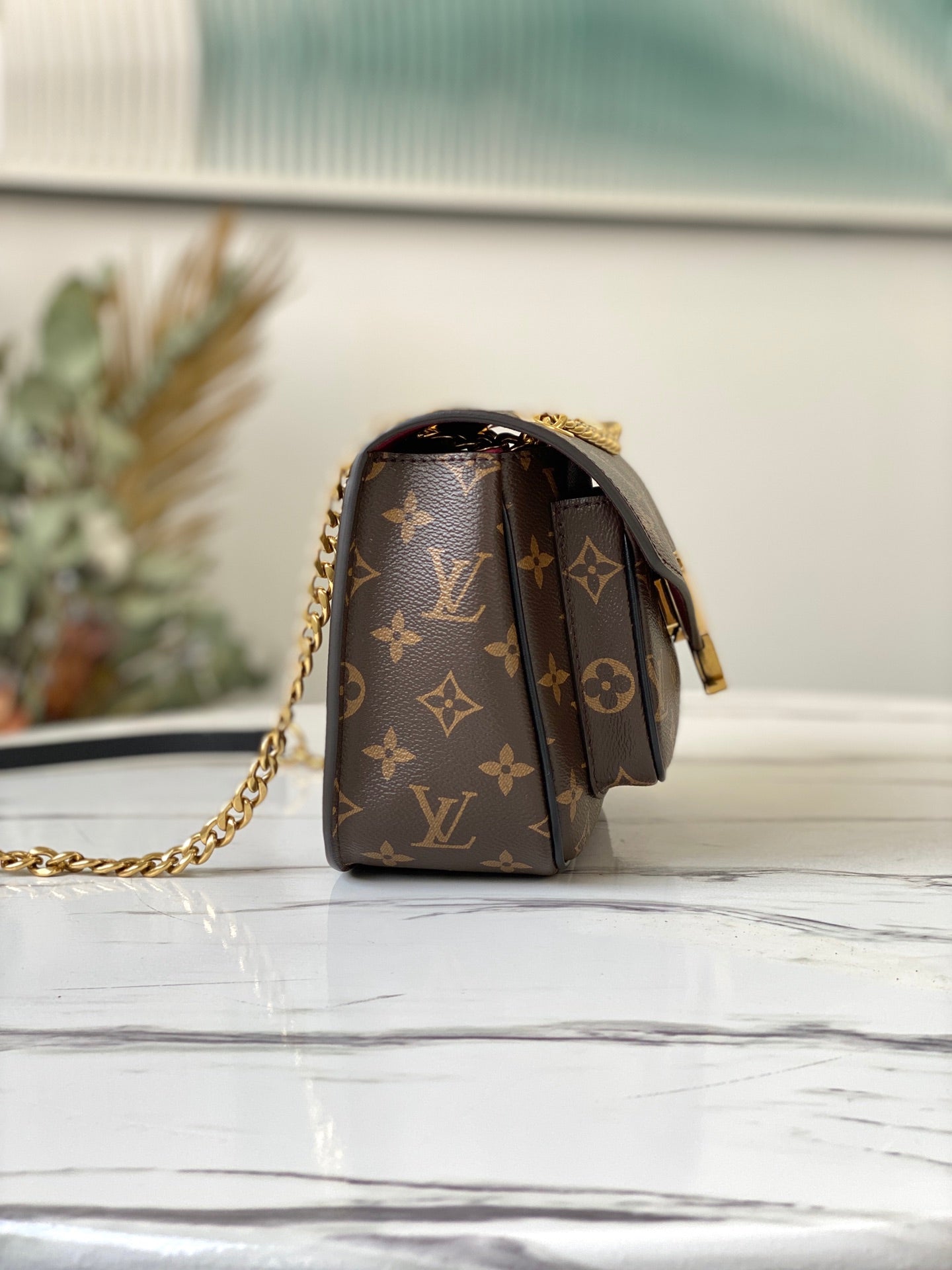 LV M45592 NeoMonceau手袋-老花紅色內裡