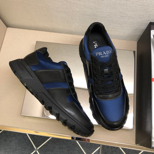 Pra-小牛皮 休閒運動鞋 藍色