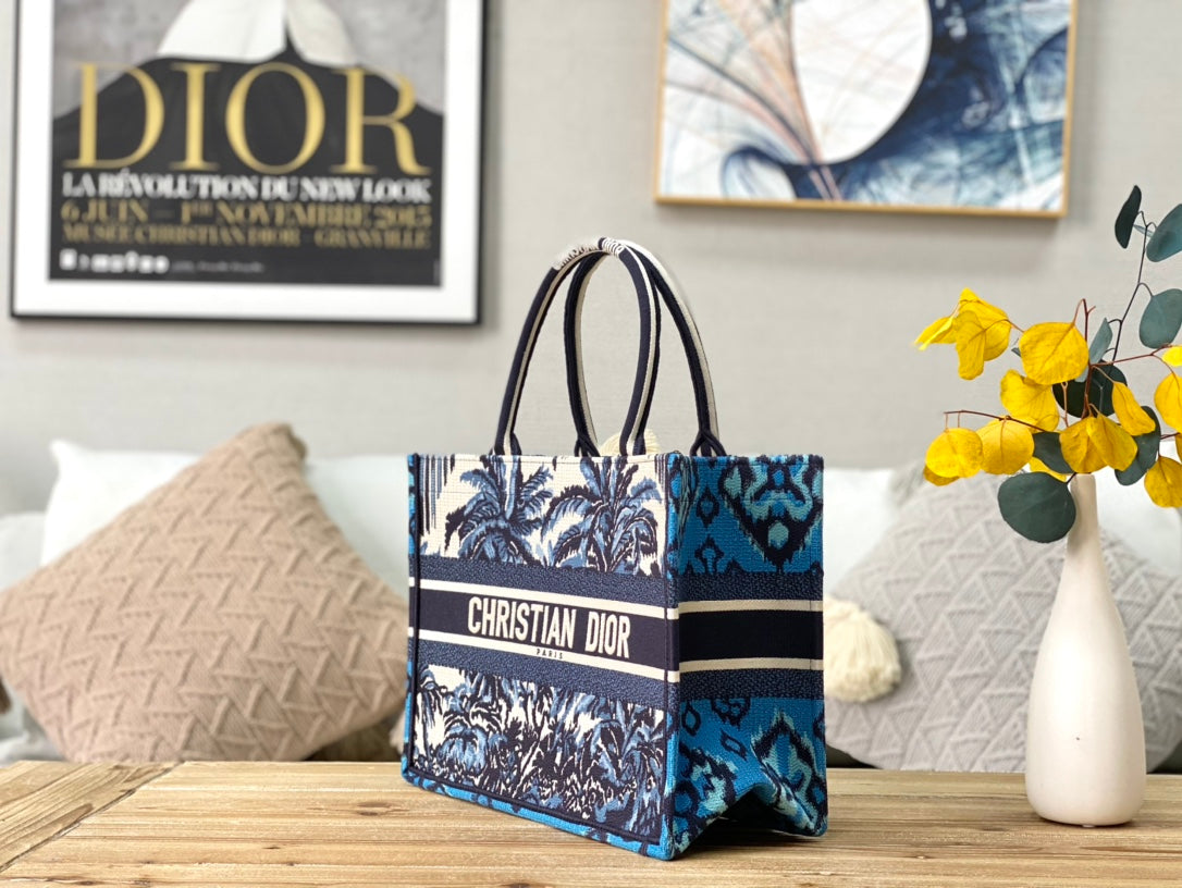 Dior Book Tote-小號36.5cm-夏日椰林