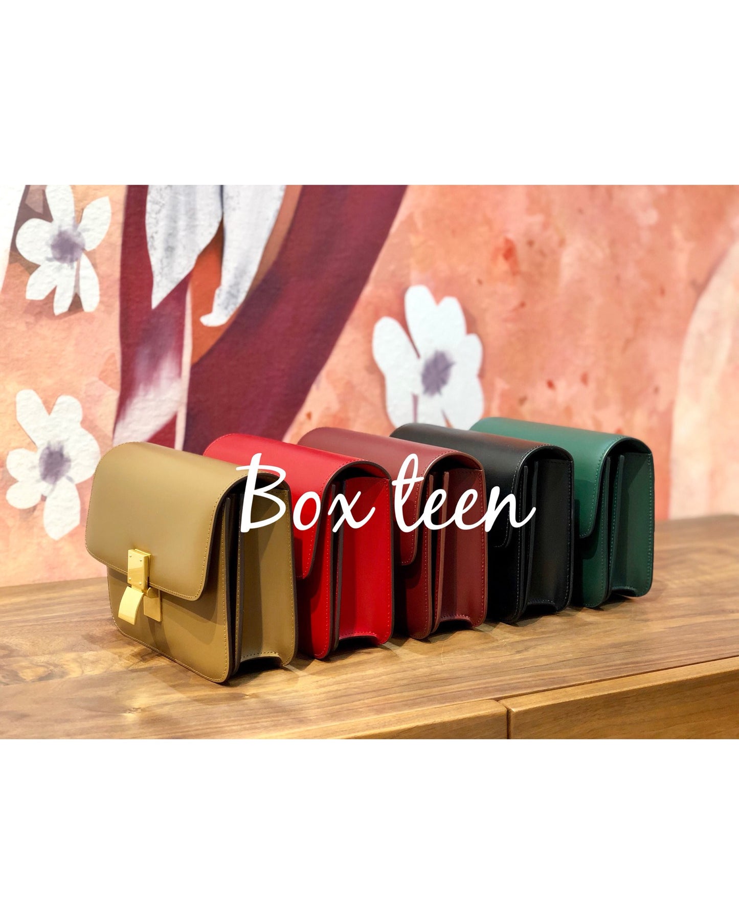 賽C家-Box Teen 拋光小牛皮手袋 集合圖