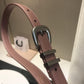 賽C家-粉色銀扣皮帶-1.8cm