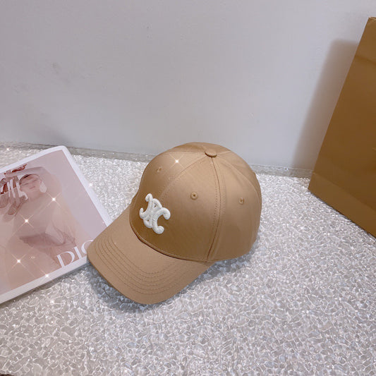 賽C家-爆款 奶茶色刺繡棒球帽